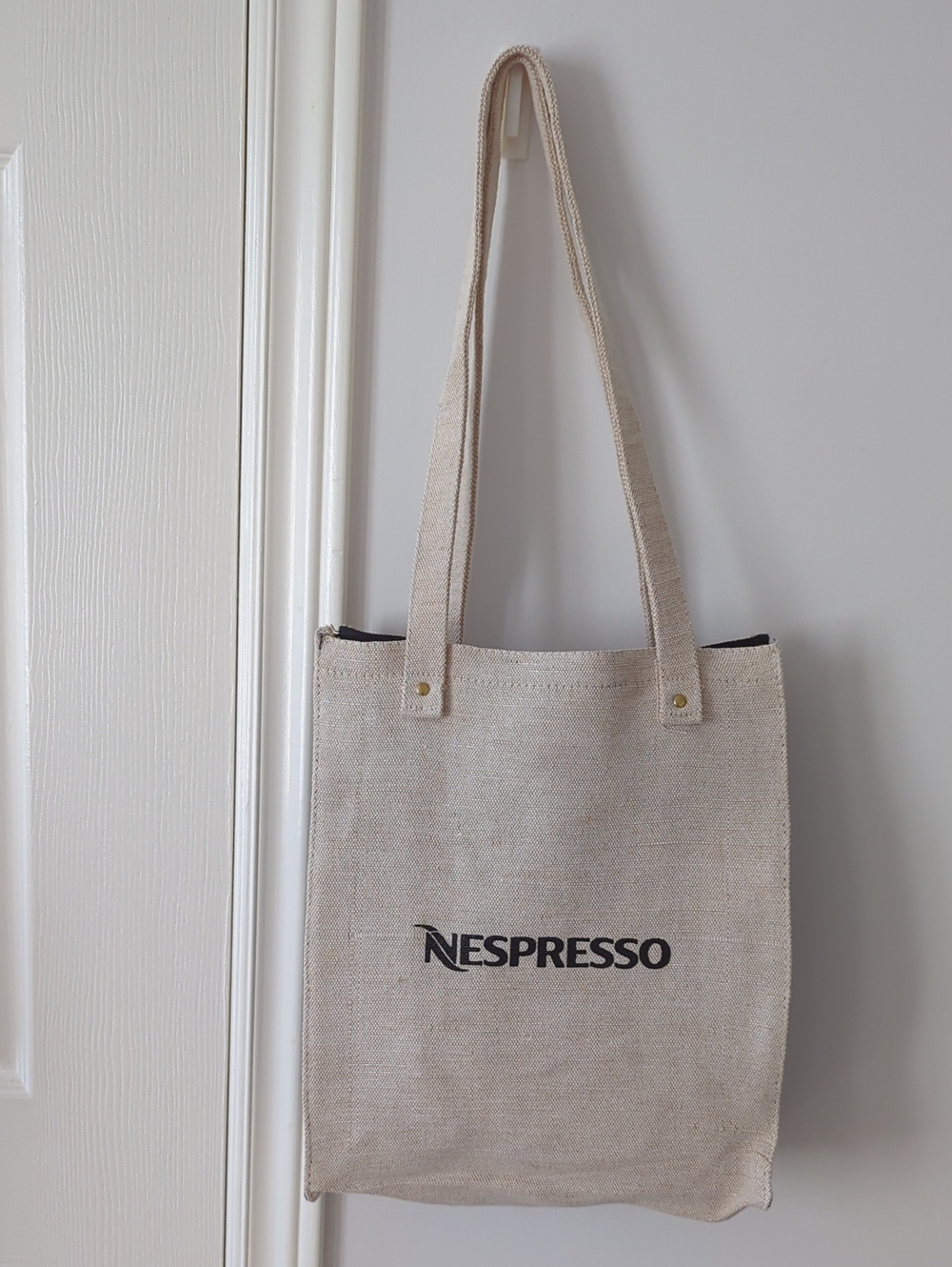 Nespresso Natural Canvas Tote Bag with Black Logo